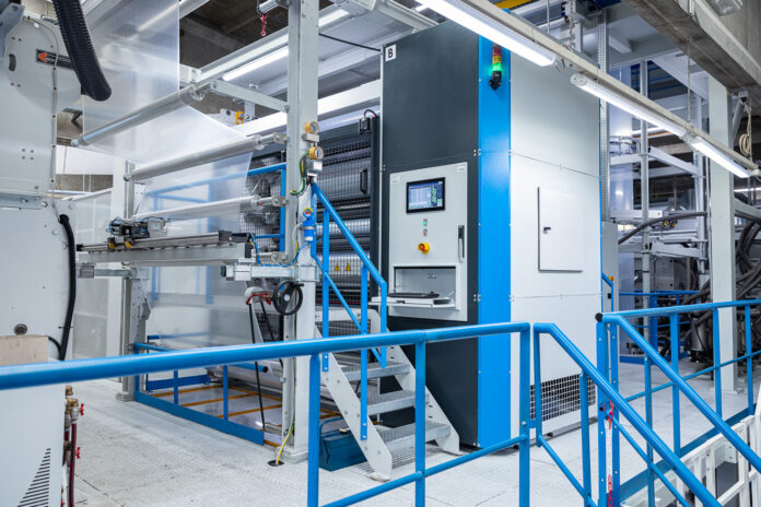 The new 7-layer blown film line with inline MDO from Hosokawa Alpine installed at ManuliTech near Milan.