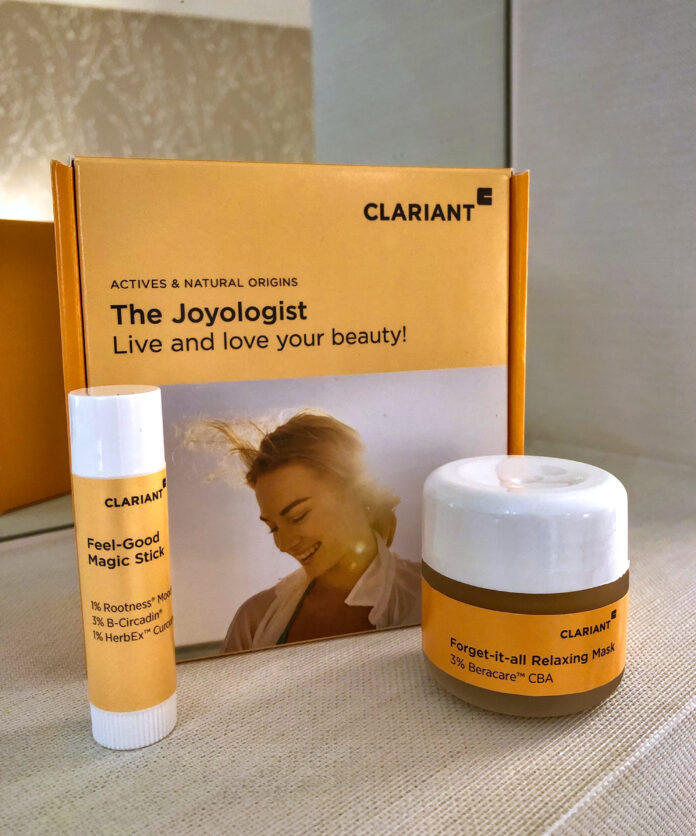 “The Joyologist” wellness formulations: The Feel-Good Magic Stick and Forget-It-All Relaxing Mask.