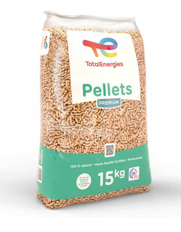 TotalEnergies Premium Wood Pellets Packaging Now Made of 50% Recycled Polymers from the RE:Clic Range.